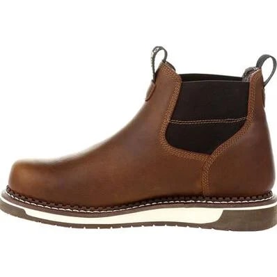 Georgia Men's AMP LT Wedge Waterproof Chelsea Work Boot (Steel Toe)